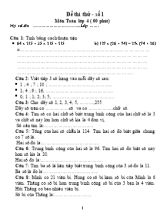 Một số đề thi chọn học sinh giỏi Toán lớp 4